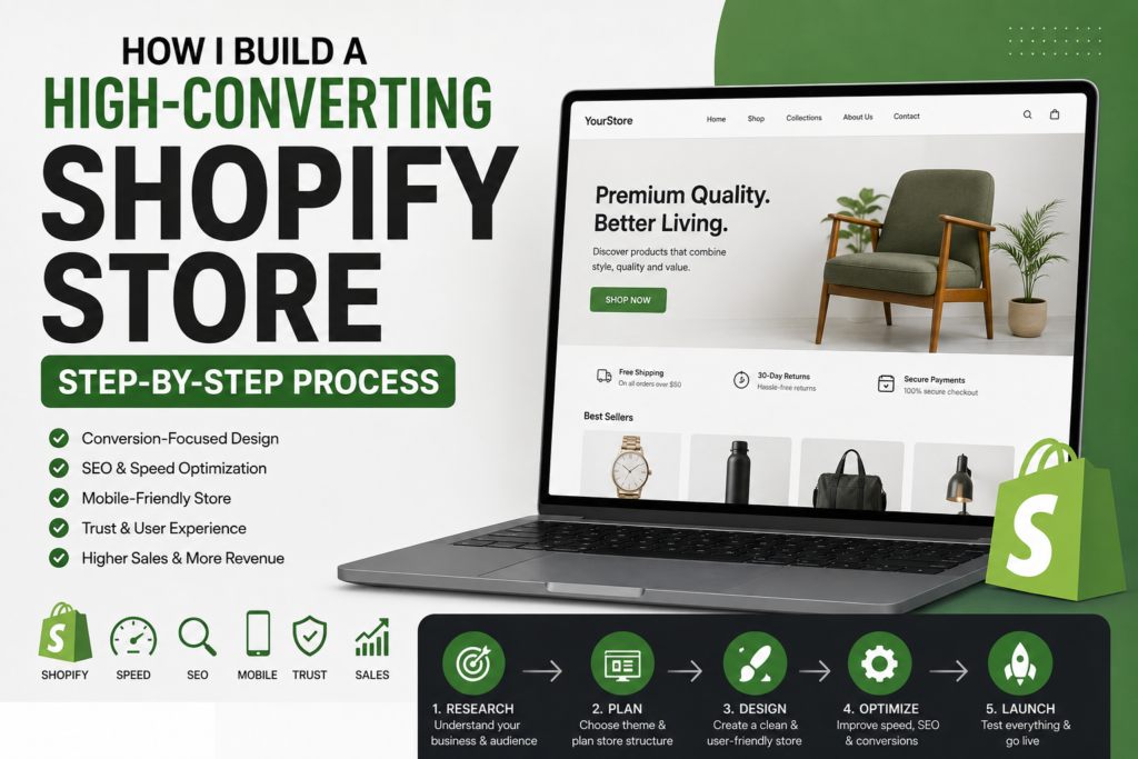 High-converting Shopify store design and optimization process